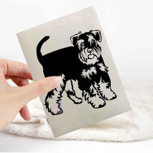 Miniature schnauzer sticker | dog lover car bumper stickers | dog breed laptop decals