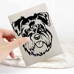 Miniature schnauzer sticker | dog lover car bumper stickers | dog breed laptop decals