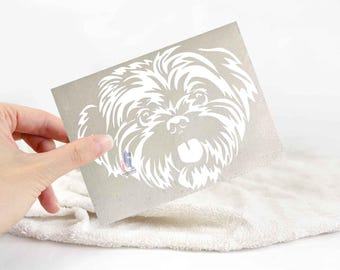 Shih tzu sticker | dog lover car bumper stickers | dog breed laptop decals