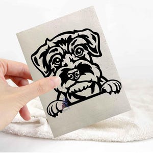 Miniature schnauzer sticker | dog lover car bumper stickers | dog breed laptop decals