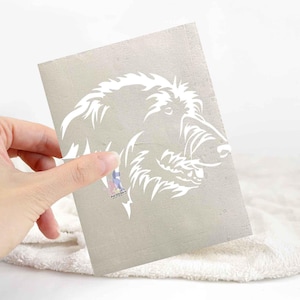 Irish wolfhound sticker | dog lover car bumper stickers | dog breed laptop decals