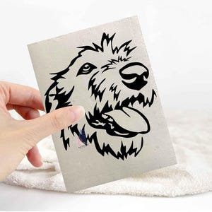 Irish wolfhound sticker | dog lover car bumper stickers | dog breed laptop decals