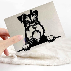 Miniature schnauzer sticker | dog lover car bumper stickers | dog breed laptop decals