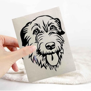 Irish wolfhound sticker | dog lover car bumper stickers | dog breed laptop decals