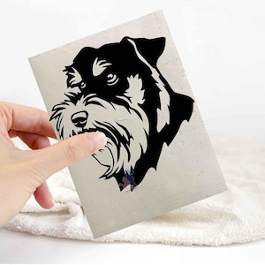 Miniature schnauzer sticker | dog lover car bumper stickers | dog breed laptop decals