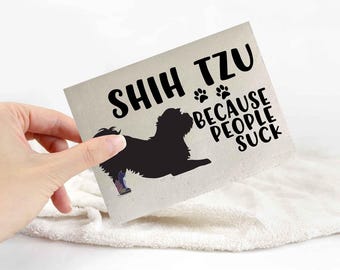 Shih tzu sticker | dog lover car bumper stickers | dog breed laptop decals
