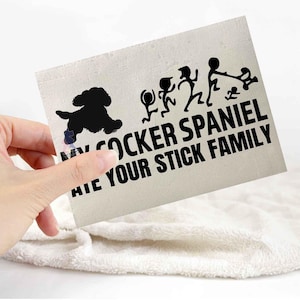 Cocker spaniel sticker | dog lover car bumper stickers | dog breed laptop decals