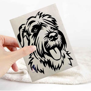 Standard schnauzer sticker | dog lover car bumper stickers | dog breed laptop decals