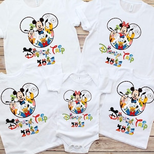 Disney family trip shirts 2025, matching family vacation shirts, Mickey and friends shirts, personalized Disney outfits, kids shirts