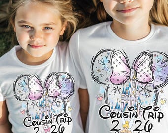 Disney Cousin Crew Christmas Shirt - Personalized Mickey Minnie Matching Family Holiday Tee