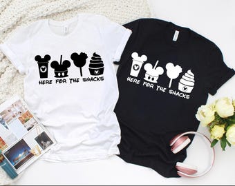 Here For The Snacks Shirt, Funny Disney Trip Shirt, Disney Snack Lover Tee, Family Vacation Matching Shirt
