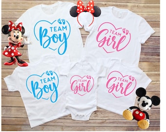 Gender Reveal Shirts: Team Boy or Girl - Soft Cotton Tees