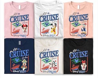 Let's Cruise Disney Shirts - Personalized Cruise Squad 2026 Tees, Matching Family Vacation Outfits, Custom Mickey Minnie Tops
