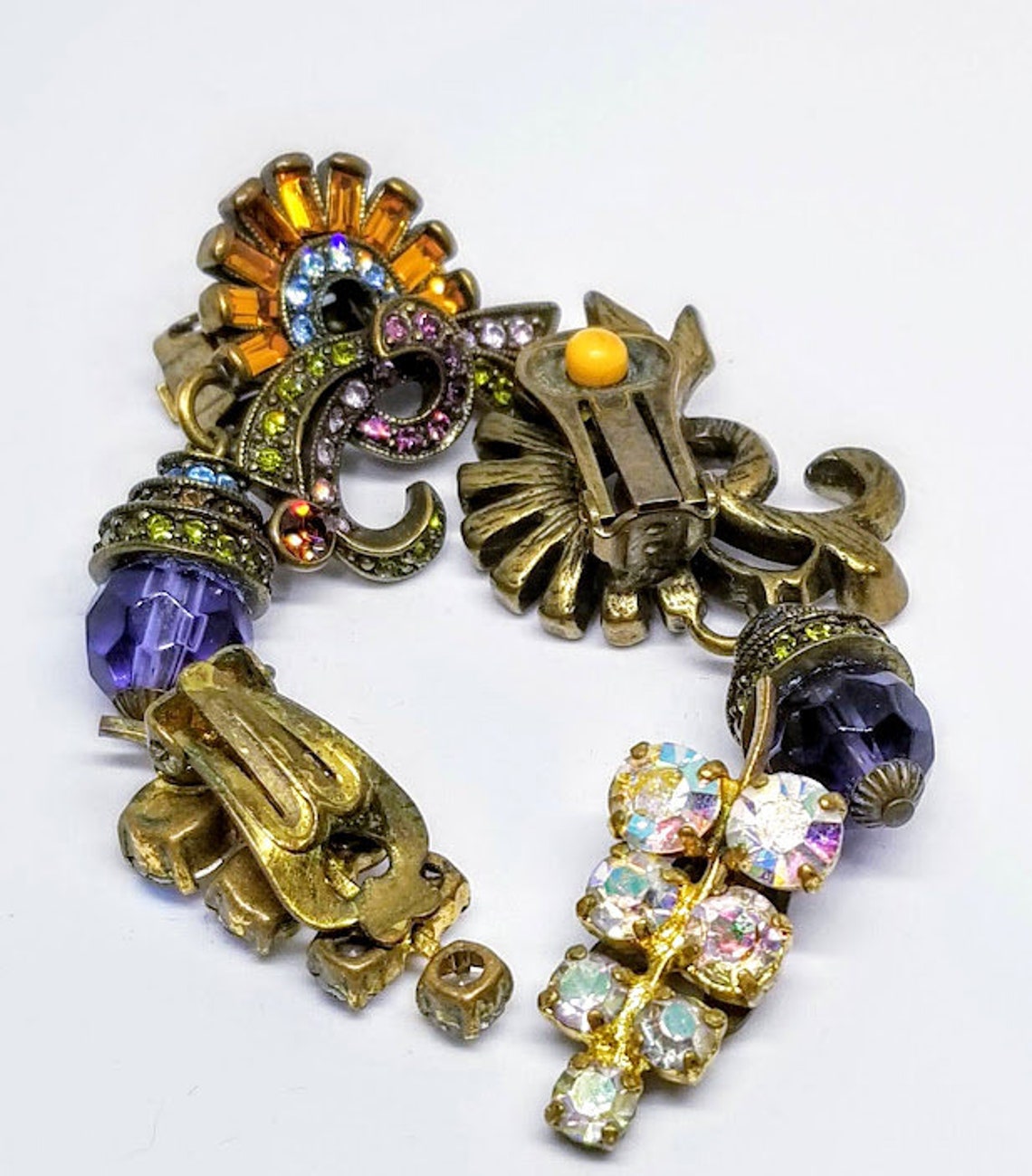 Clip on Earrings Lot of Two Stunning and Amazing Pairs That Etsy Canada