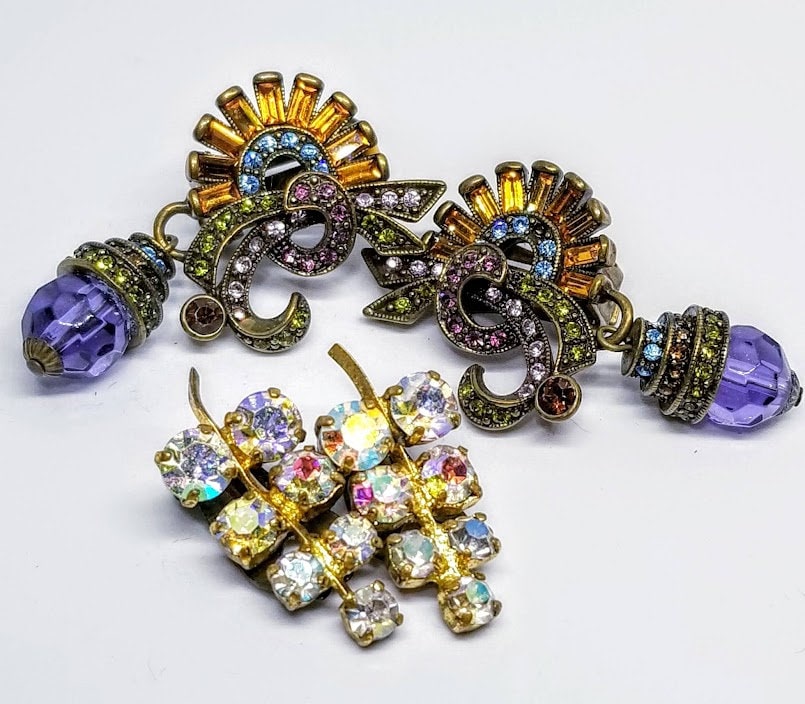 Clip on Earrings Lot of Two Stunning and Amazing Pairs That Etsy Canada