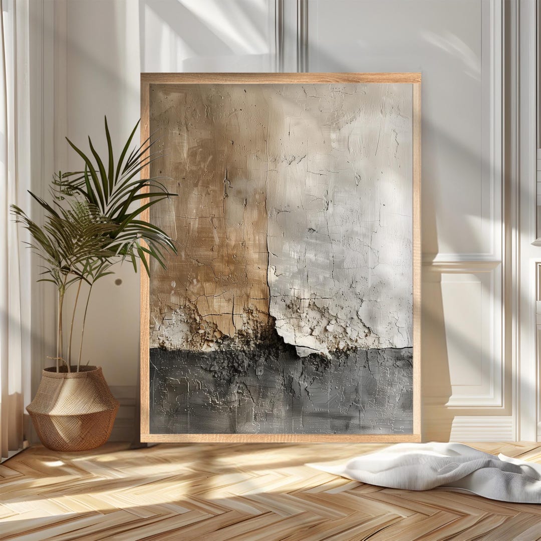 Japandi Wall Art Print, Wabi Sabi Abstract Art, Neutral Minimalist Wall ...