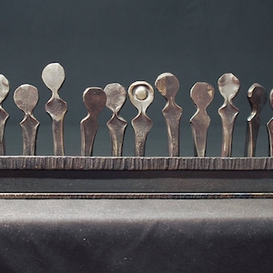 Last supper metal sculpture Jesus wall art Metal decoration Forged by blacksmith Handmade Bible inspiration Religious art - made in USA