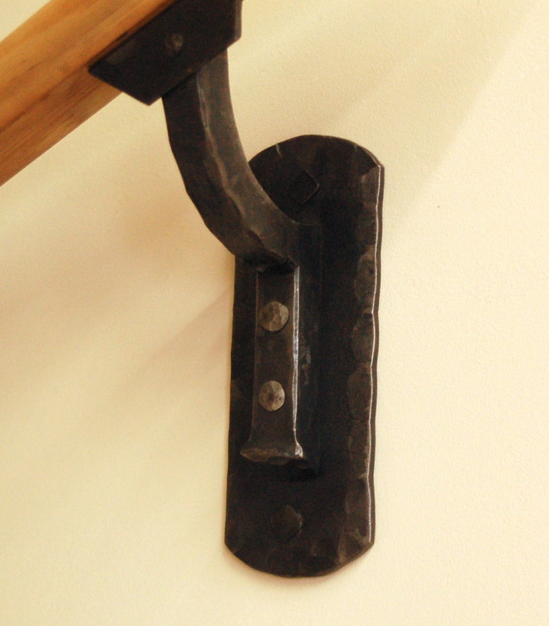 Hand Rail Rivets Hammered Steel Handrail Bracket - Heavy Hammer Texture - Made in USA - Etsy