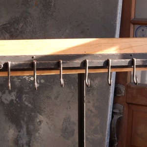 7 Hook Iron Pot Rack, Metal Pot Rack, Coat Rack. Hand Forged by a Blacksmith Also Works as a Coat Rack image 2