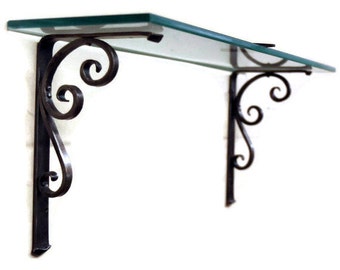 Midwest Craft House Cast Iron Bird Brackets – 2 Pack, Antique Style Rusted Finish, Garden Shelf Braces