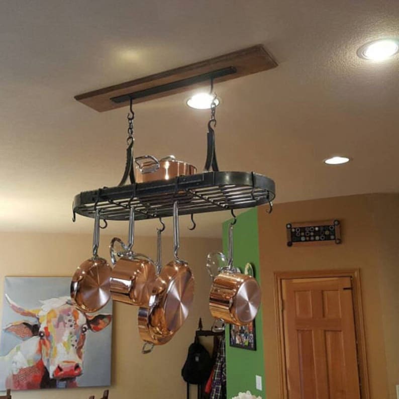 etsy hanging pot rack