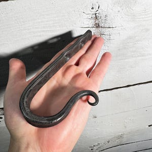 Wall hook - Style 3 - Hand Forged by a Blacksmith - made in USA