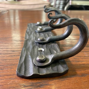 Forged Key Rack or Coat Rack With Heavy Texture - Made in USA - Etsy
