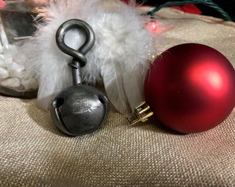 Hand forged jingle bells, sleigh bells, Christmas decoration.