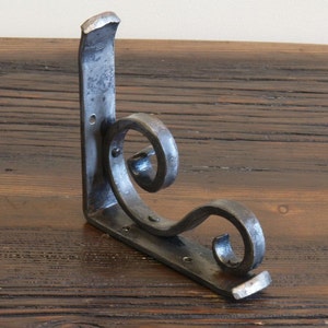 Wall Shelf Bracket Forged by a Blacksmith Traditional Style 01 image 2