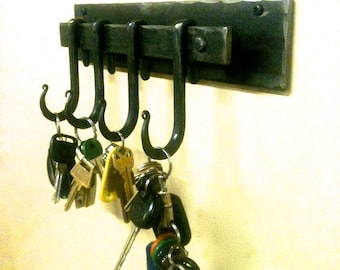 Wall Key Holder Hand Forged by a Blacksmith