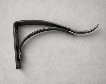 Plant hanger, wall hook, hand forged - Elegance 1