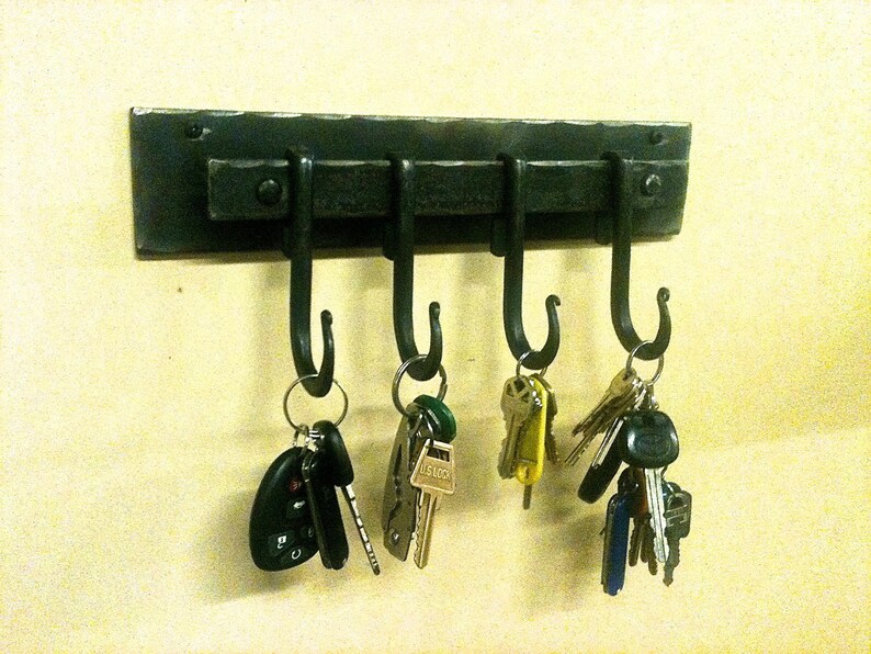Wall Key Holder Hand by a Blacksmith Etsy