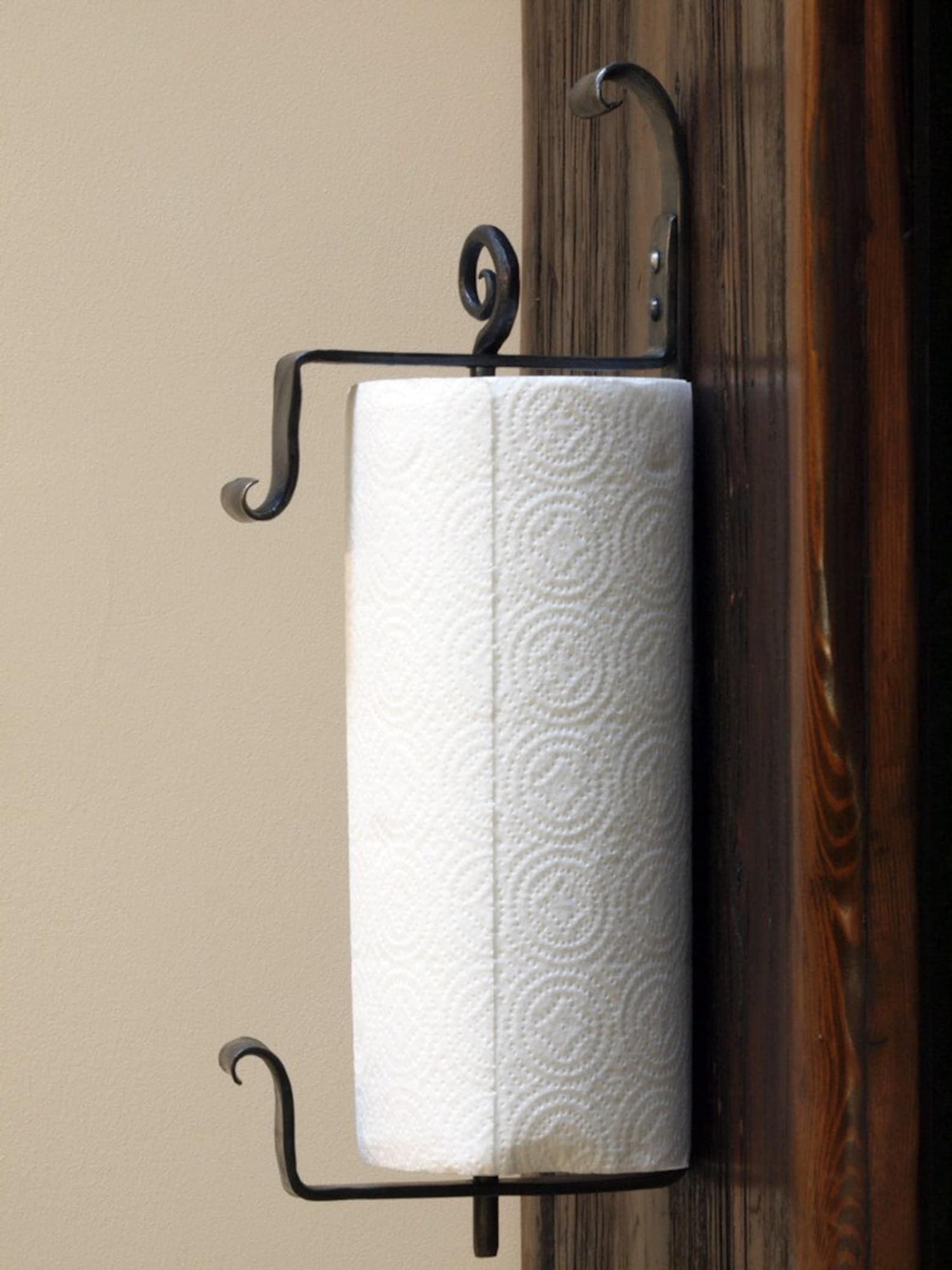 Wall Mounted Iron Paper Towel Holder. Hand by a Etsy