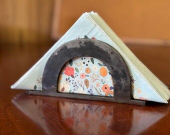 Modern napkin holder handmade/ forged by blacksmith - made in USA