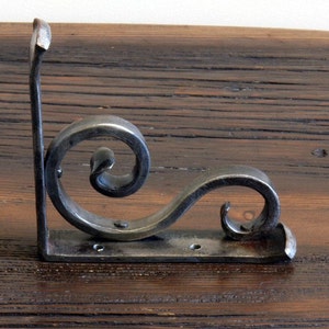 Wall Shelf Bracket Forged by a Blacksmith Traditional Style 01 image 3