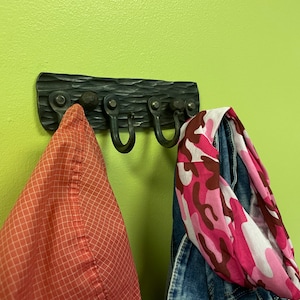 Forged Key Rack or Coat Rack With Heavy Texture - Made in USA - Etsy
