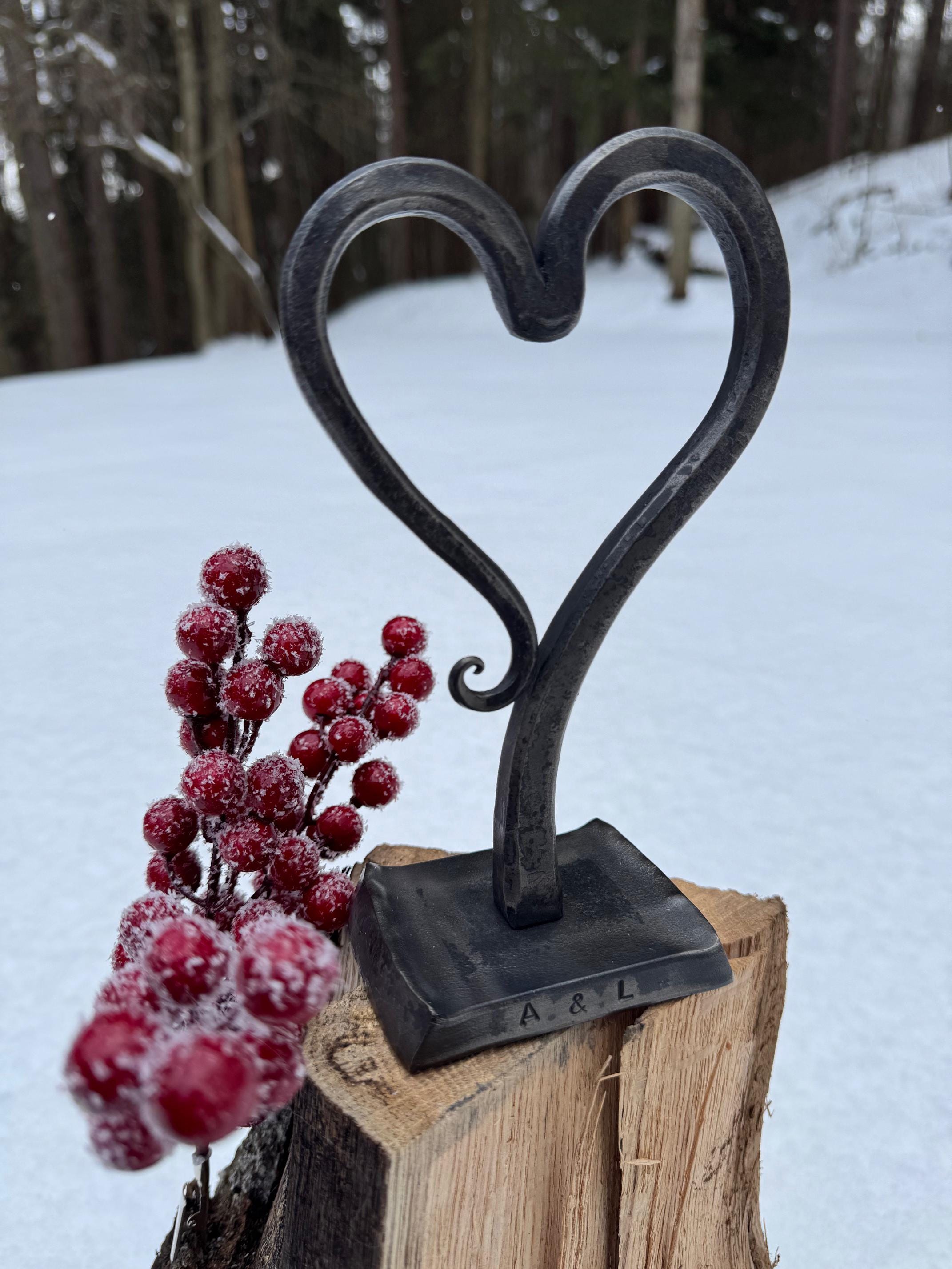 Iron Heart Sculpture - Etsy