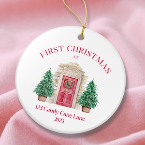 Personalized New Home Christmas Ornament: Ceramic Keepsake Gift