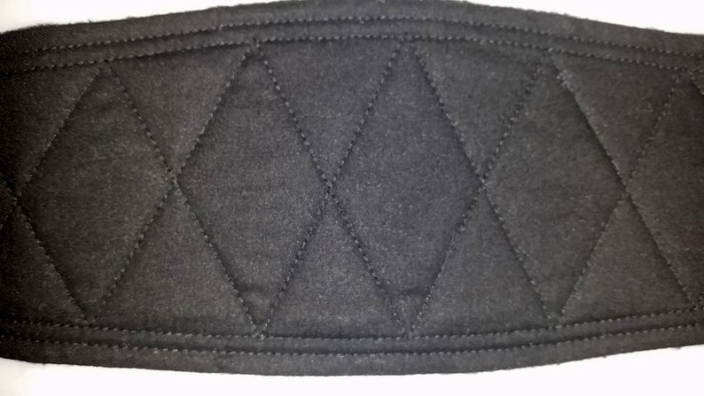 Belly Band Waist 30.00 x Width 7.75 inches Male Dog Wrap Diaper Belt by SewDog 3 Layers Quilted Padded #400 SOLID BLACK