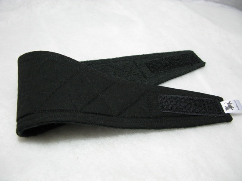 Belly Band Waist 30.00 x Width 7.75 inches Male Dog Wrap Diaper Belt by SewDog 3 Layers Quilted Padded #400 SOLID BLACK