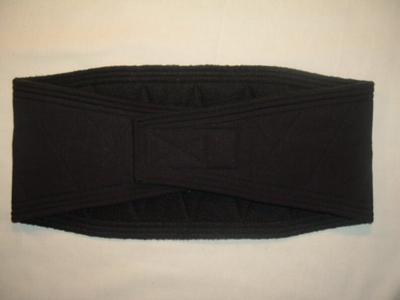 Belly Band Waist 30.00 x Width 7.75 inches Male Dog Wrap Diaper Belt by SewDog 3 Layers Quilted Padded #400 SOLID BLACK