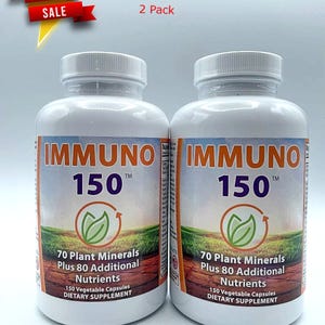 IMMUNO 150 Capsules The Ultimate Multivitamin & Immune Support Supplement Essential Daily Nutrients for Vitality Wellness (2 Pack ) Exp 2027