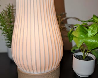 Moderne gerippte Schreibtischlampe | Stimmungslicht | Farbige Lampe