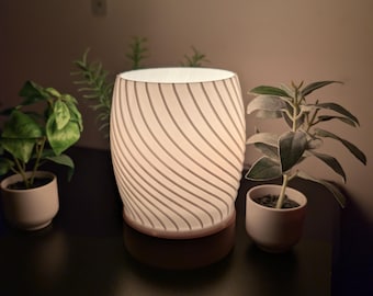 Moderne Spiral Schreibtischlampe - Warmes Ambient LED Licht - Minimalistische Tischlampe in Weiß | Leuchte