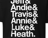 LitRPG Subjective List Shirt of Voice Actors: Jeff, Annie, Travis, Andie, Heath
