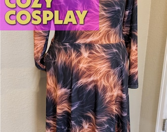 Prinzessin Donut Schildpattkleid mit Taschen – Dungeon Crawler Carl Cosplay Kuschelkostüm 2XS-6XL
