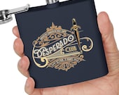 Desperado Club Traditional Stainless Steel Flask, 6oz