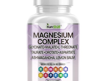 Magnesium Complex Capsules: Glycinate, Malate, Ashwagandha & Lemon Balm - 90 Ct