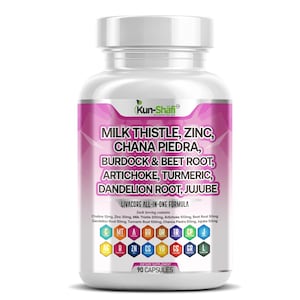 Milk Thistle Herbal Blend Capsules with Zinc, Artichoke & Turmeric - 90 Count