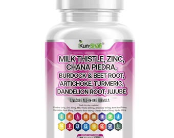 Milk Thistle Herbal Blend Capsules with Zinc, Artichoke & Turmeric - 90 Count